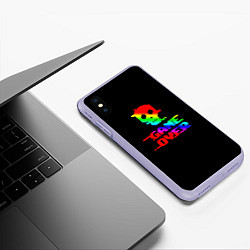 Чехол iPhone XS Max матовый Game over gradient, цвет: 3D-светло-сиреневый — фото 2