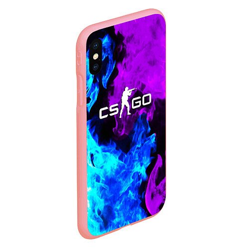 Чехол iPhone XS Max матовый CSGO neon flame / 3D-Баблгам – фото 2