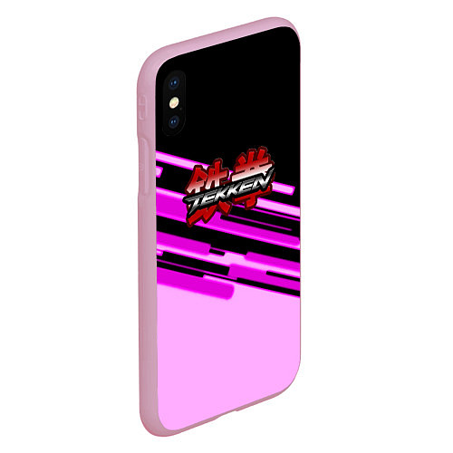 Чехол iPhone XS Max матовый Tekken pink line / 3D-Розовый – фото 2