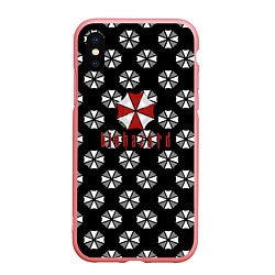 Чехол iPhone XS Max матовый Resident evil pattern umbrella, цвет: 3D-баблгам