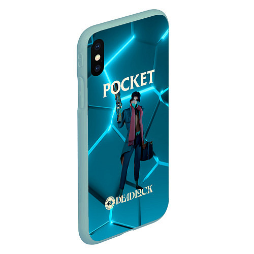 Чехол iPhone XS Max матовый Pocket Deadlock / 3D-Мятный – фото 2