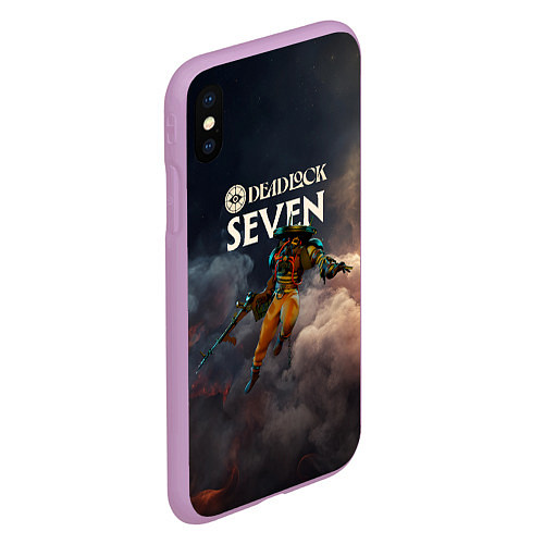 Чехол iPhone XS Max матовый Deadlock Seven / 3D-Сиреневый – фото 2