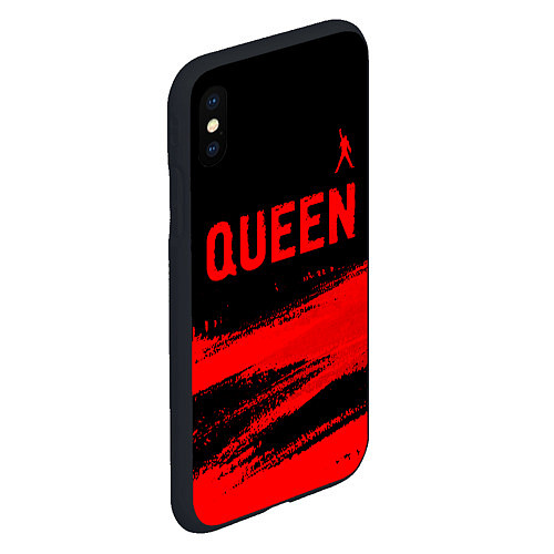 Чехол iPhone XS Max матовый Queen - red gradient посередине / 3D-Черный – фото 2