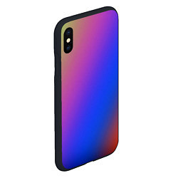 Чехол iPhone XS Max матовый Градиент полосы, цвет: 3D-черный — фото 2