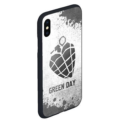 Чехол iPhone XS Max матовый Green Day - white gradient / 3D-Черный – фото 2