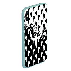 Чехол iPhone XS Max матовый Quake pattern men, цвет: 3D-мятный — фото 2