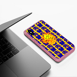 Чехол iPhone XS Max матовый Samurai logo patten japan, цвет: 3D-малиновый — фото 2