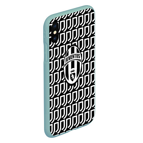 Чехол iPhone XS Max матовый Juventus fc pattern / 3D-Мятный – фото 2