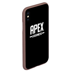 Чехол iPhone XS Max матовый Apex legends logo white, цвет: 3D-коричневый — фото 2