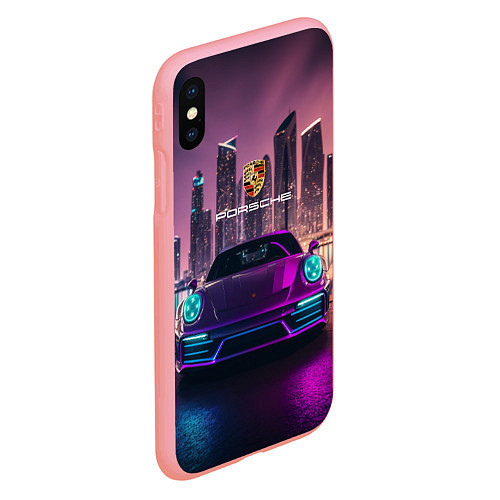 Чехол iPhone XS Max матовый Porshe big city / 3D-Баблгам – фото 2