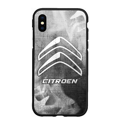 Чехол iPhone XS Max матовый Citroen - grey gradient, цвет: 3D-черный