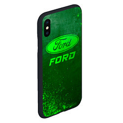 Чехол iPhone XS Max матовый Ford - green gradient, цвет: 3D-черный — фото 2