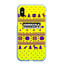 Чехол iPhone XS Max матовый Undertale winter, цвет: 3D-голубой