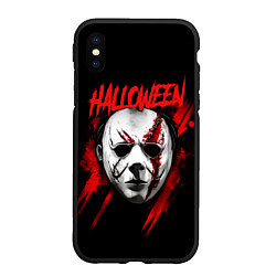 Чехол iPhone XS Max матовый Halloween Michael Myers, цвет: 3D-черный