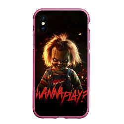 Чехол iPhone XS Max матовый Chucky wanna play?