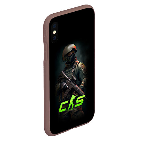 Чехол iPhone XS Max матовый CS counter terrorist / 3D-Коричневый – фото 2