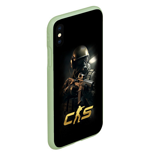 Чехол iPhone XS Max матовый CS counter terrorist / 3D-Салатовый – фото 2