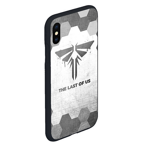 Чехол iPhone XS Max матовый The Last Of Us - white gradient / 3D-Черный – фото 2