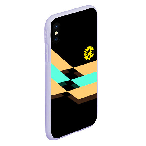 Чехол iPhone XS Max матовый Borussia sport line / 3D-Светло-сиреневый – фото 2