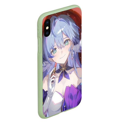 Чехол iPhone XS Max матовый Honkai Star Rail Robin / 3D-Салатовый – фото 2