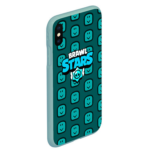 Чехол iPhone XS Max матовый Brawl stars mobile / 3D-Мятный – фото 2