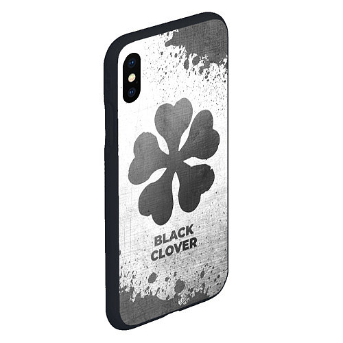 Чехол iPhone XS Max матовый Black Clover - white gradient / 3D-Черный – фото 2