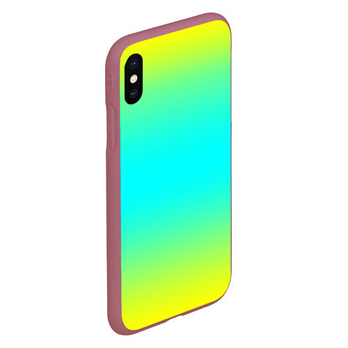 Чехол iPhone XS Max матовый Кислотный градиент абстракция / 3D-Малиновый – фото 2