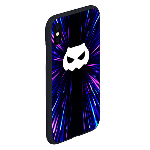 Чехол iPhone XS Max матовый DanMachi neon energy / 3D-Черный – фото 2