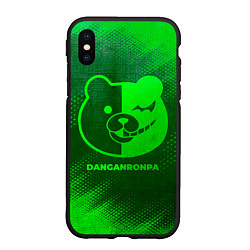 Чехол iPhone XS Max матовый Danganronpa - green gradient, цвет: 3D-черный