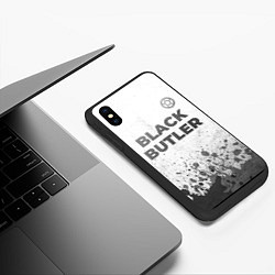 Чехол iPhone XS Max матовый Black Butler - white gradient посередине, цвет: 3D-черный — фото 2