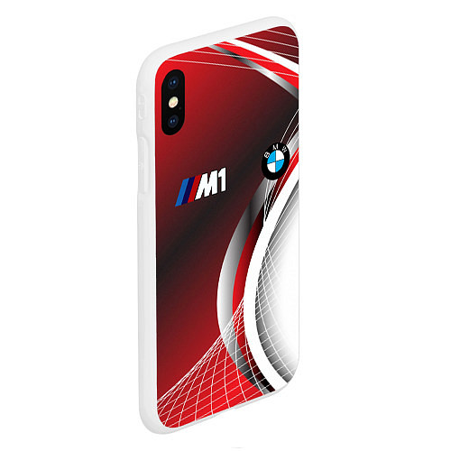 Чехол iPhone XS Max матовый BMW sport geometry motors / 3D-Белый – фото 2