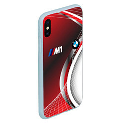 Чехол iPhone XS Max матовый BMW sport geometry motors, цвет: 3D-голубой — фото 2