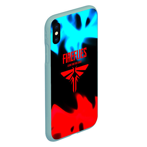 Чехол iPhone XS Max матовый The Last of Us в огне / 3D-Мятный – фото 2