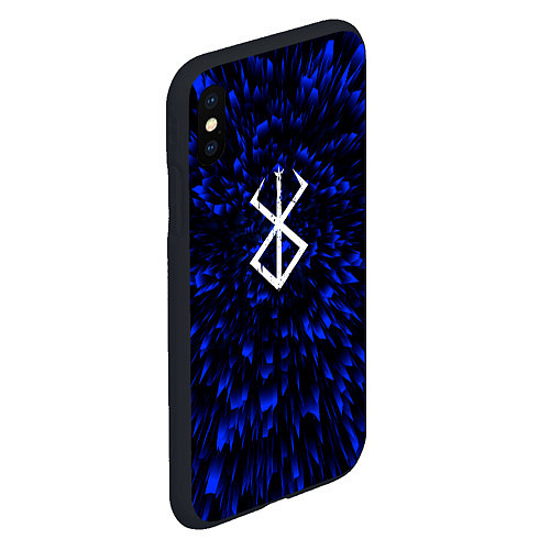 Чехол iPhone XS Max матовый Berserk blue energy / 3D-Черный – фото 2