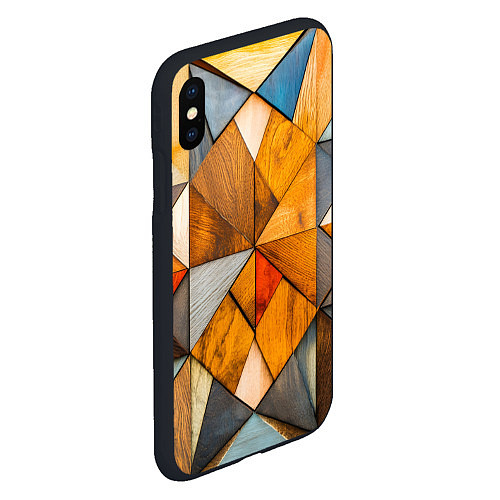 Чехол iPhone XS Max матовый Мозайка / 3D-Черный – фото 2