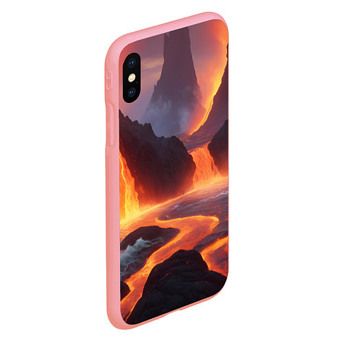 Чехол iPhone XS Max матовый Текущая лава / 3D-Баблгам – фото 2