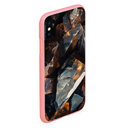 Чехол iPhone XS Max матовый Осколки горной породы, цвет: 3D-баблгам — фото 2