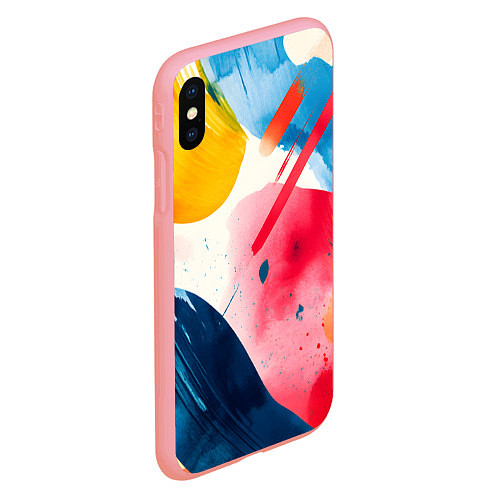 Чехол iPhone XS Max матовый Абстрактные мазки красок / 3D-Баблгам – фото 2