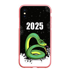 Чехол iPhone XS Max матовый Змея - 2025, цвет: 3D-баблгам