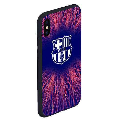 Чехол iPhone XS Max матовый Barcelona red energy / 3D-Черный – фото 2