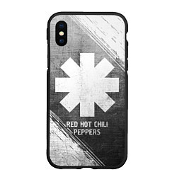 Чехол iPhone XS Max матовый Red Hot Chili Peppers - grey gradient, цвет: 3D-черный