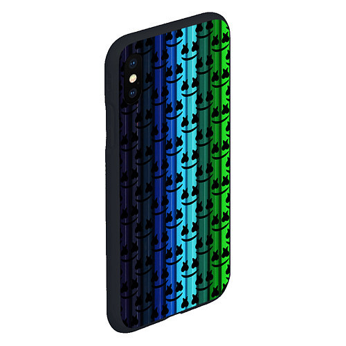 Чехол iPhone XS Max матовый Marshmello gradient / 3D-Черный – фото 2