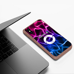 Чехол iPhone XS Max матовый Portal неоновые волны, цвет: 3D-коричневый — фото 2