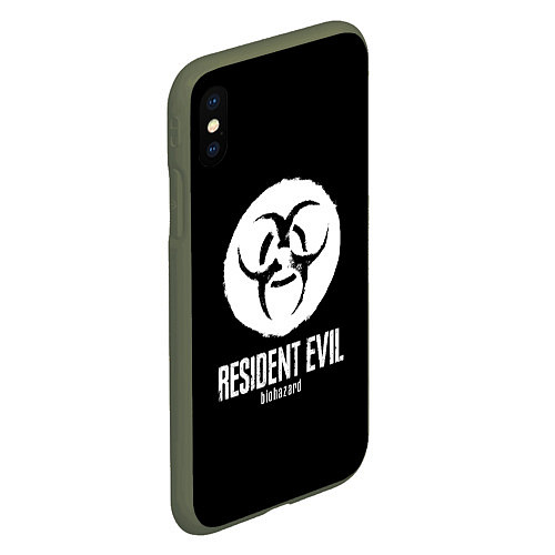 Чехол iPhone XS Max матовый Resident Evil umbrella corp logo / 3D-Темно-зеленый – фото 2