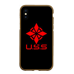 Чехол iPhone XS Max матовый Resident evil toxic biohazard, цвет: 3D-коричневый