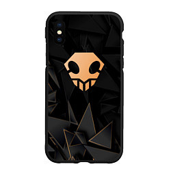 Чехол iPhone XS Max матовый Bleach golden poly, цвет: 3D-черный