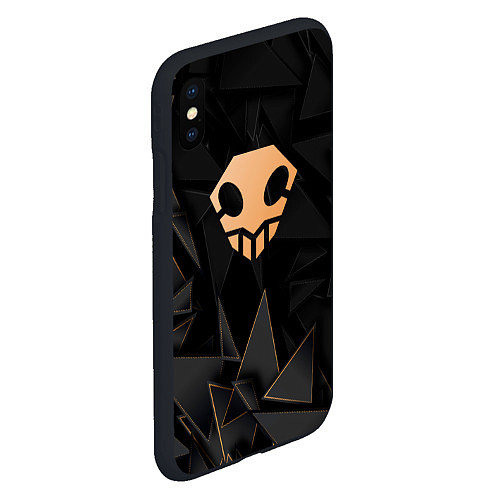 Чехол iPhone XS Max матовый Bleach golden poly / 3D-Черный – фото 2