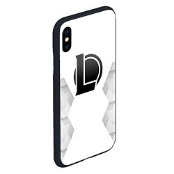 Чехол iPhone XS Max матовый League of Legends white poly, цвет: 3D-черный — фото 2