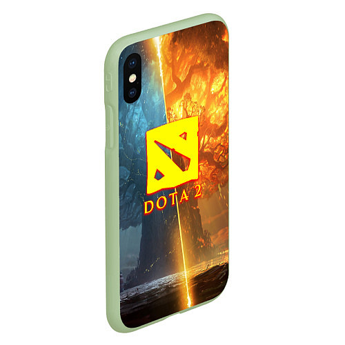 Чехол iPhone XS Max матовый DOTA 2 лес эльфов / 3D-Салатовый – фото 2