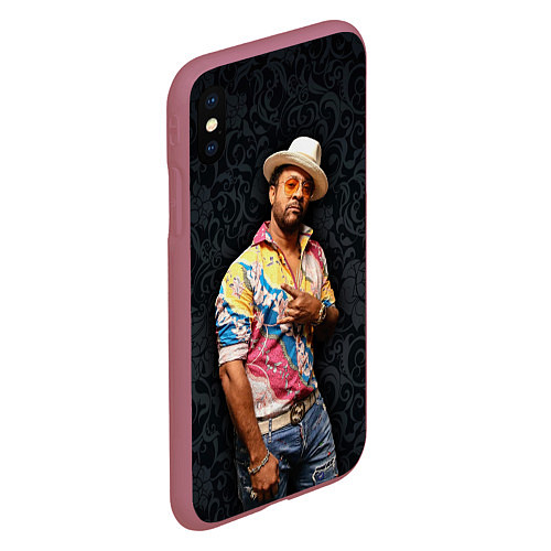 Чехол iPhone XS Max матовый Shaggy - bombastic / 3D-Малиновый – фото 2